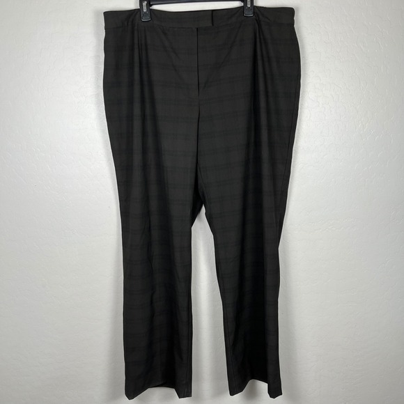 Alex Marie Pants - Alex Marie Women's 20W Plaid Career Dress Pants Business Casual Stretch